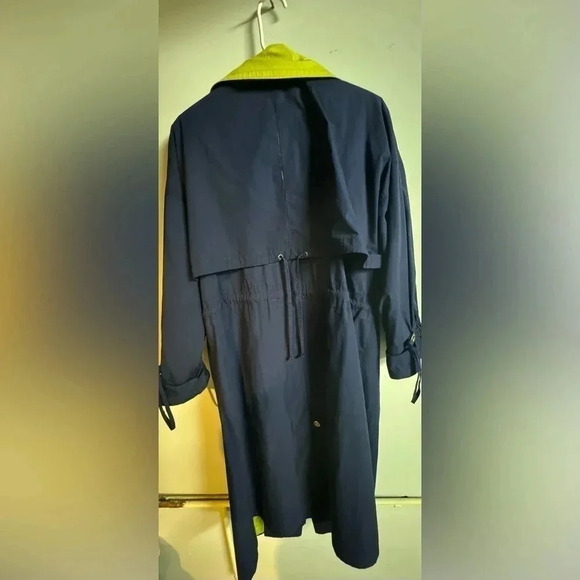 Fleet Street women’s navy and lime green lightweight Jacket size 8 vintage - Picture 3 of 6